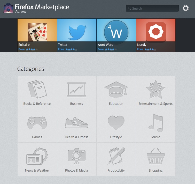 Firefox marketplace