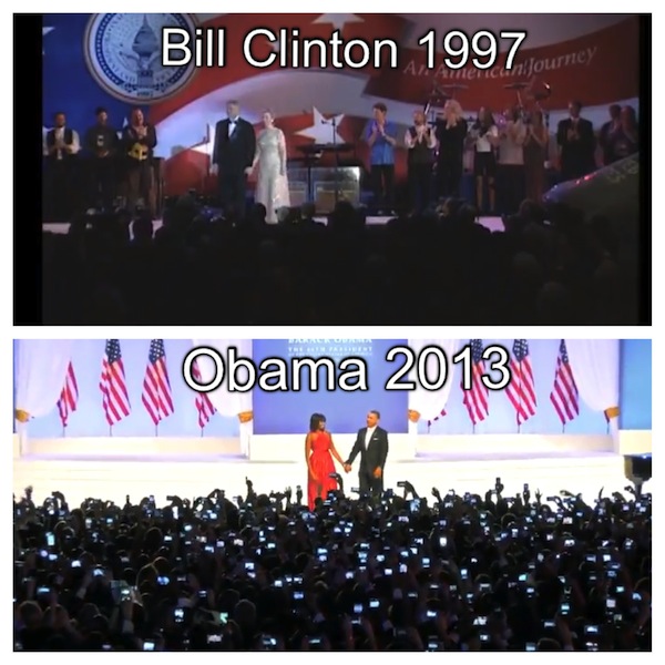 Clinton inauguration vs Obama inauguration