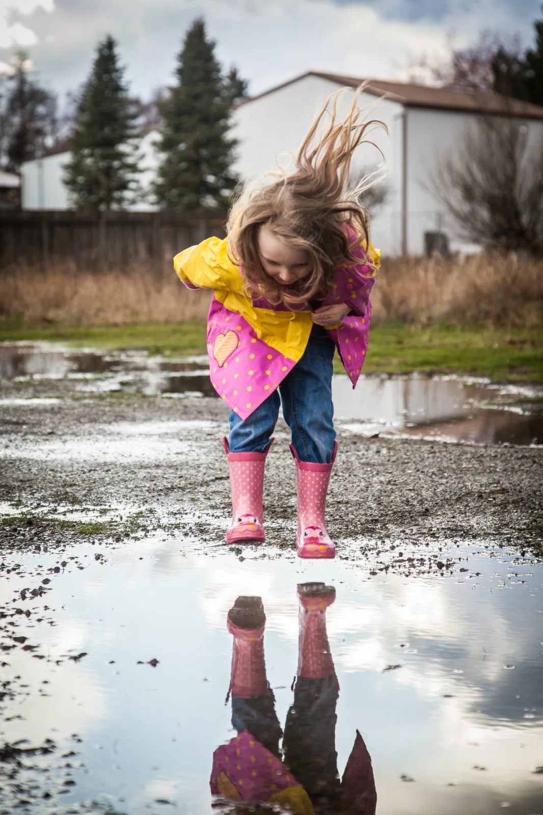 Jumping into a puddle